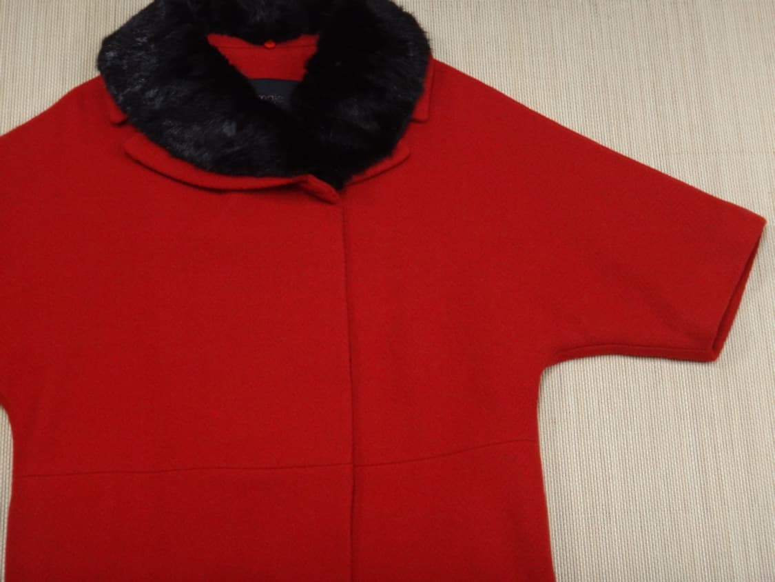 (호칭1) 마쥬 Maje 밍크 카라 울 코트 상품이미지3