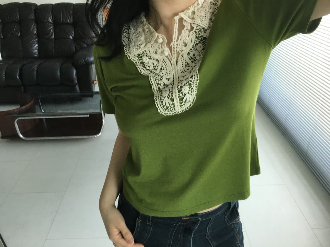 lace collar tee 상품이미지3