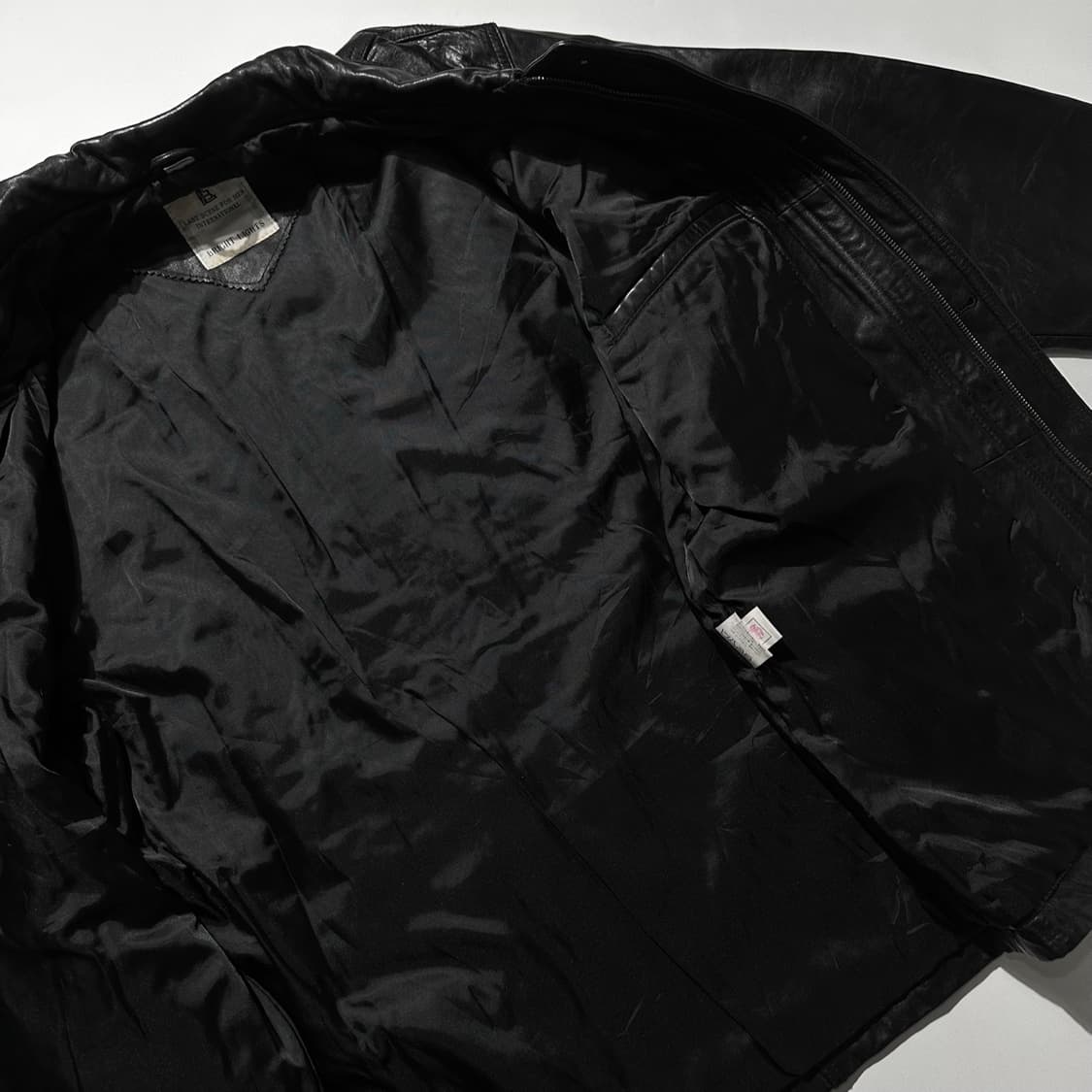 Bright Light 램스킨 싱글 레더 카코트 블랙 상품이미지7