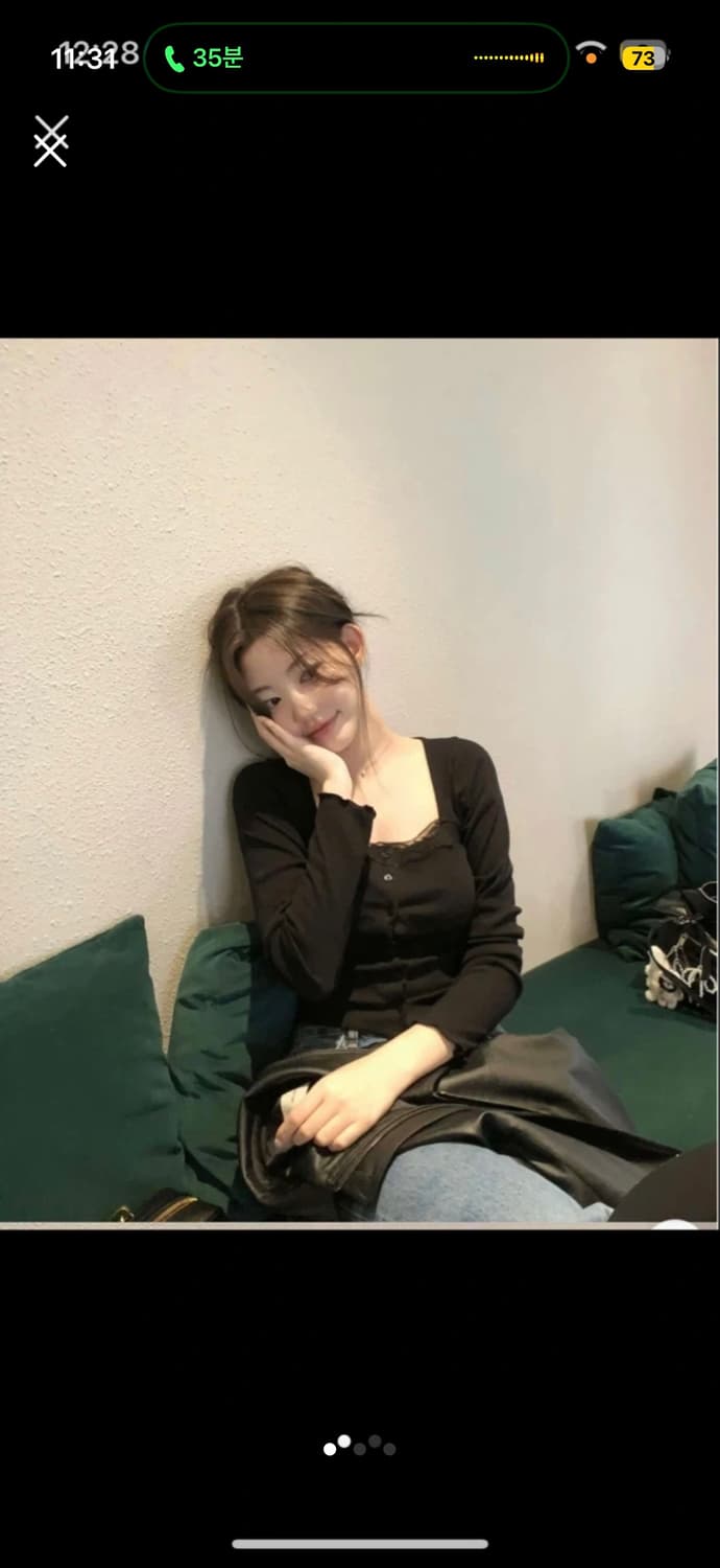 제니오 벨 레이스 가디건 블랙 상품이미지2