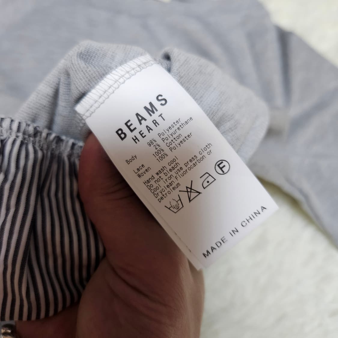 빔즈히트(Beams) 레이스 레이어드 반팔티셔츠 Free 상품이미지8