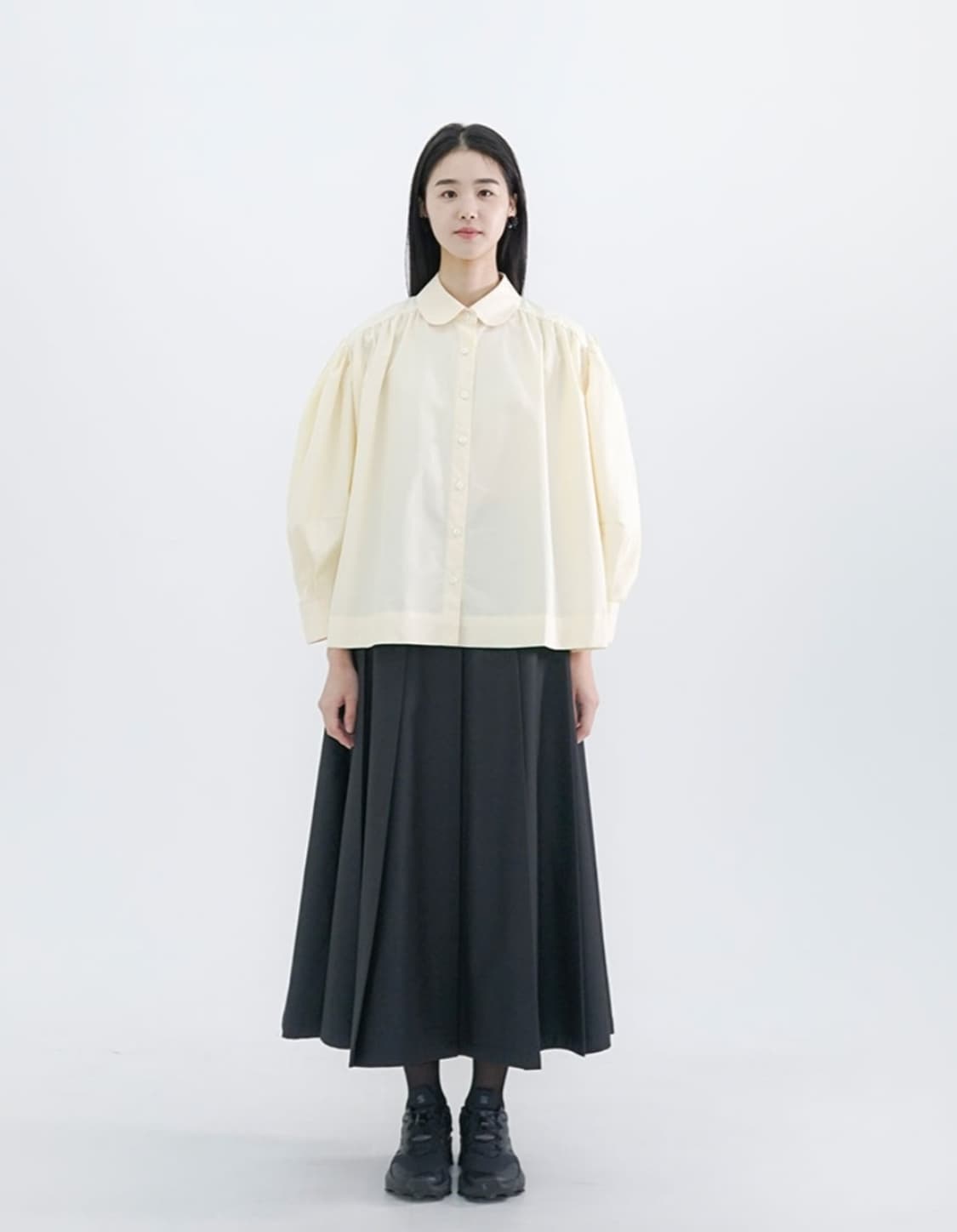 새상품) 유노이아 molly shirt 몰리셔츠 라이트옐로우 상품이미지2