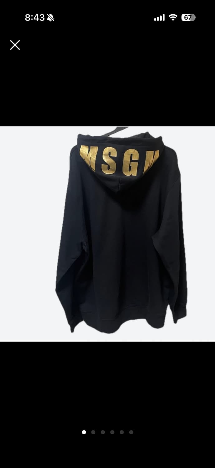 (새상품) MSGM 로고 후드티 블랙 M 상품이미지2