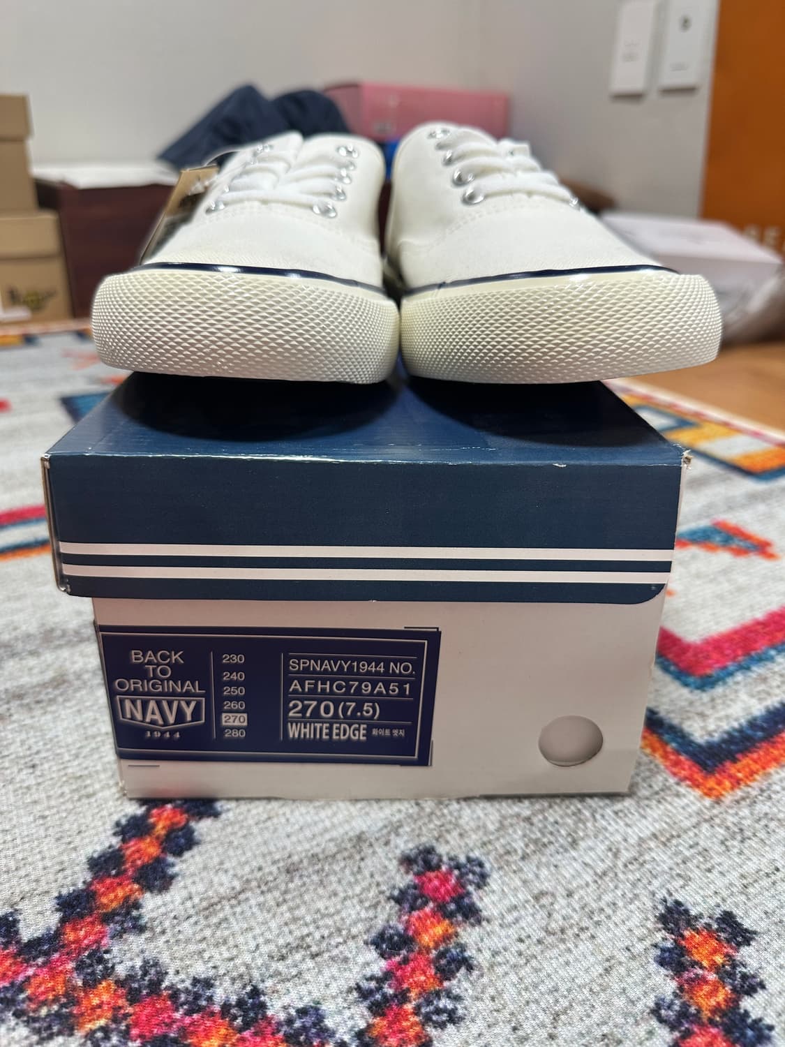 (새상품) 슈펜 네이비 덱슈즈 270(실260) 상품이미지3