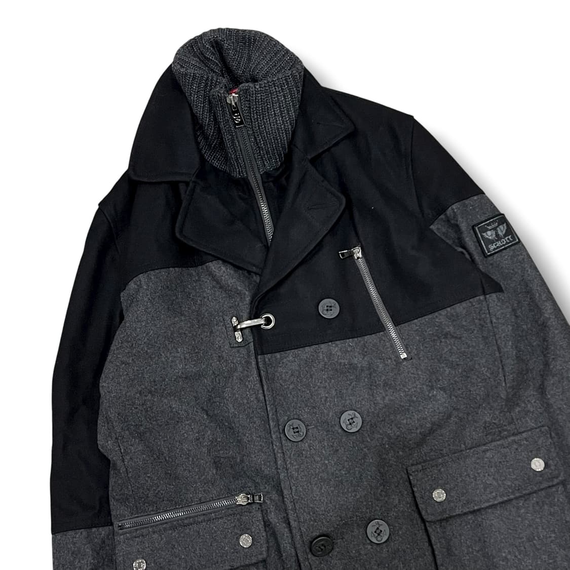 쇼트 하이넥 울 더블코트 s08568 상품이미지4