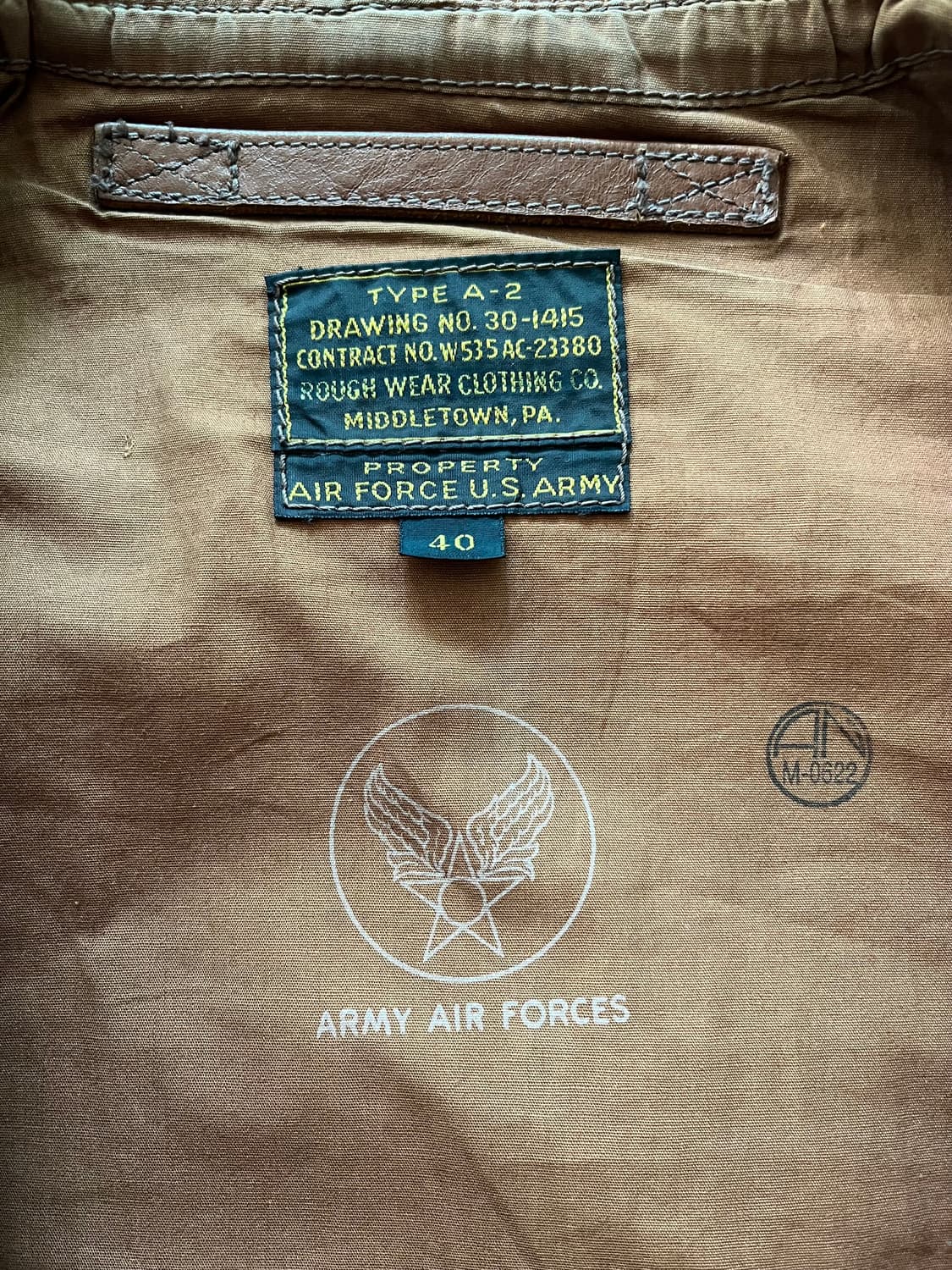 리얼맥코이 A-2 Rough Wear 40 상품이미지3