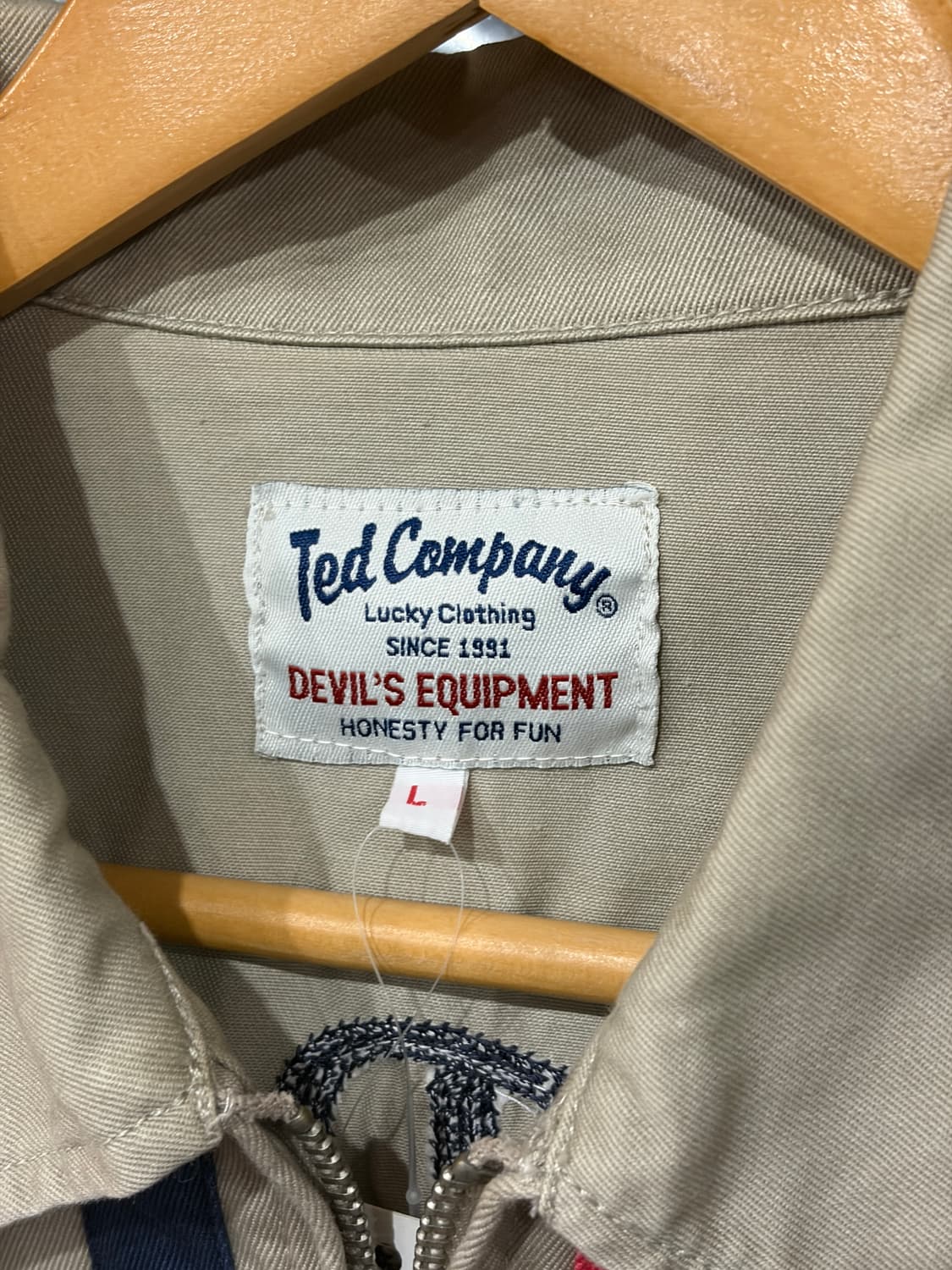 테드 컴퍼니 럭키 데빌 자수 워크자켓 L 상품이미지5