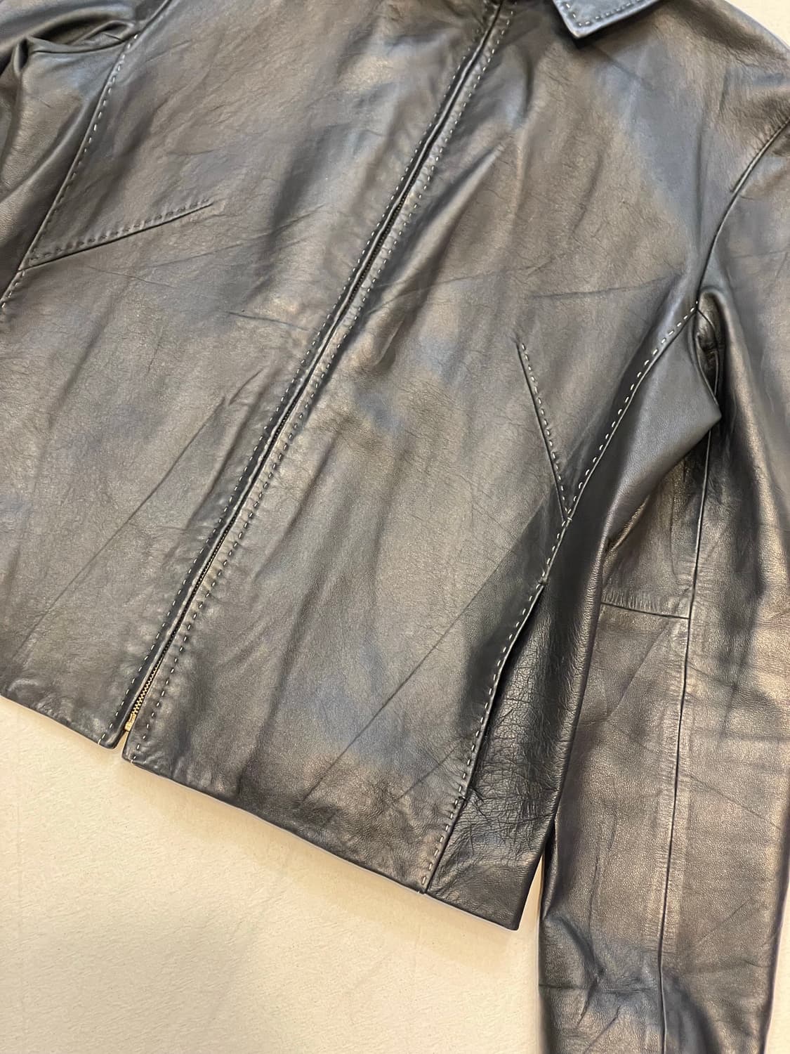 소니아리키엘 양가죽 리얼레더자켓 상품이미지3