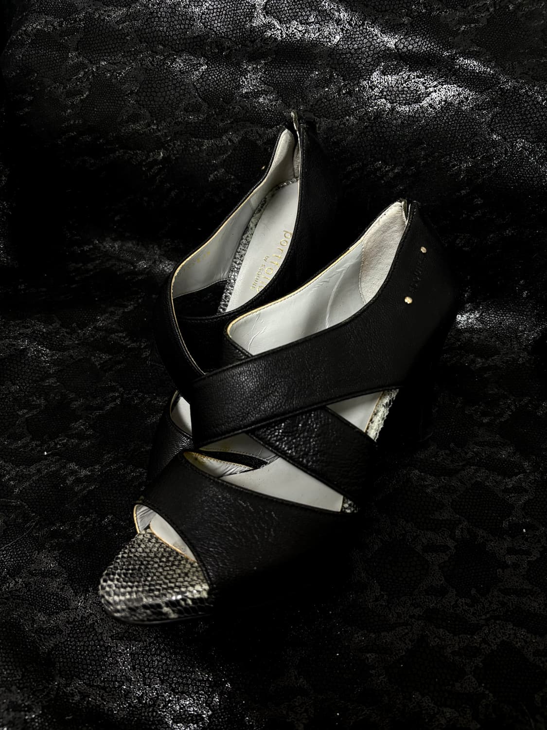 “ESQUIRE” 00’s Python Pattern wedge heel 상품이미지1