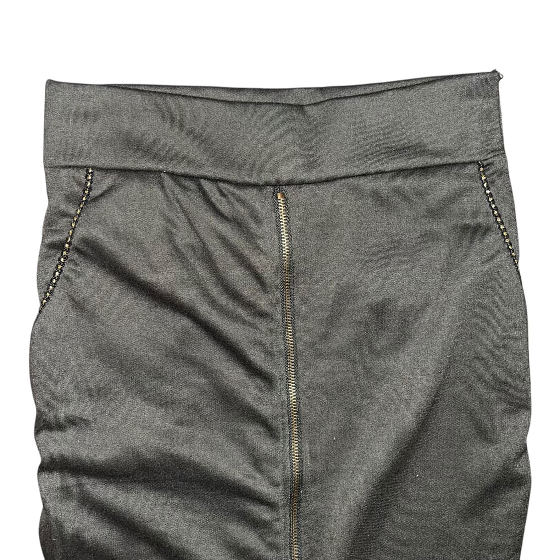 Skinny Lip 스키니립 금장 단추 밴딩 롱스커트 갸루y2k 상품이미지5