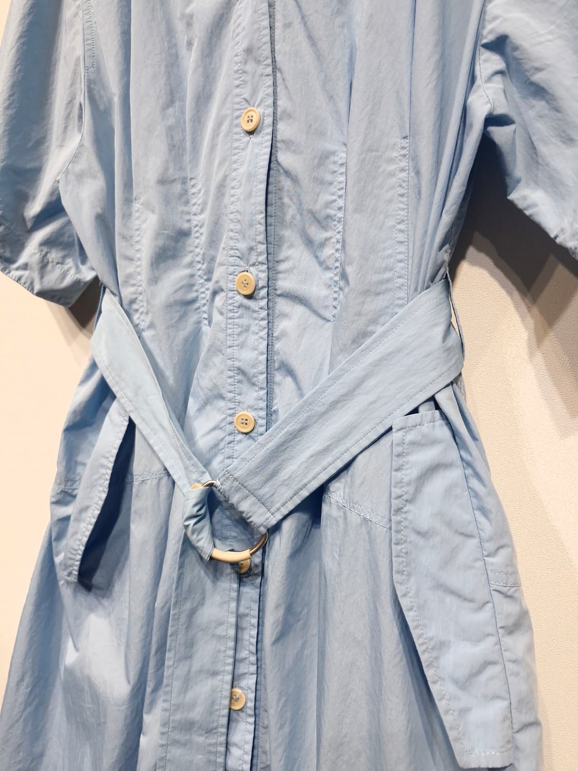 한섬 시스템(SYSTEM)오픈카라넥 벨티드 원피스 상품이미지4