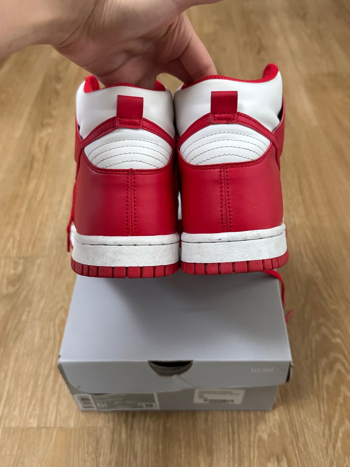 나이키 덩크 하이 챔피언쉽 레드/화이트 250 상품이미지8