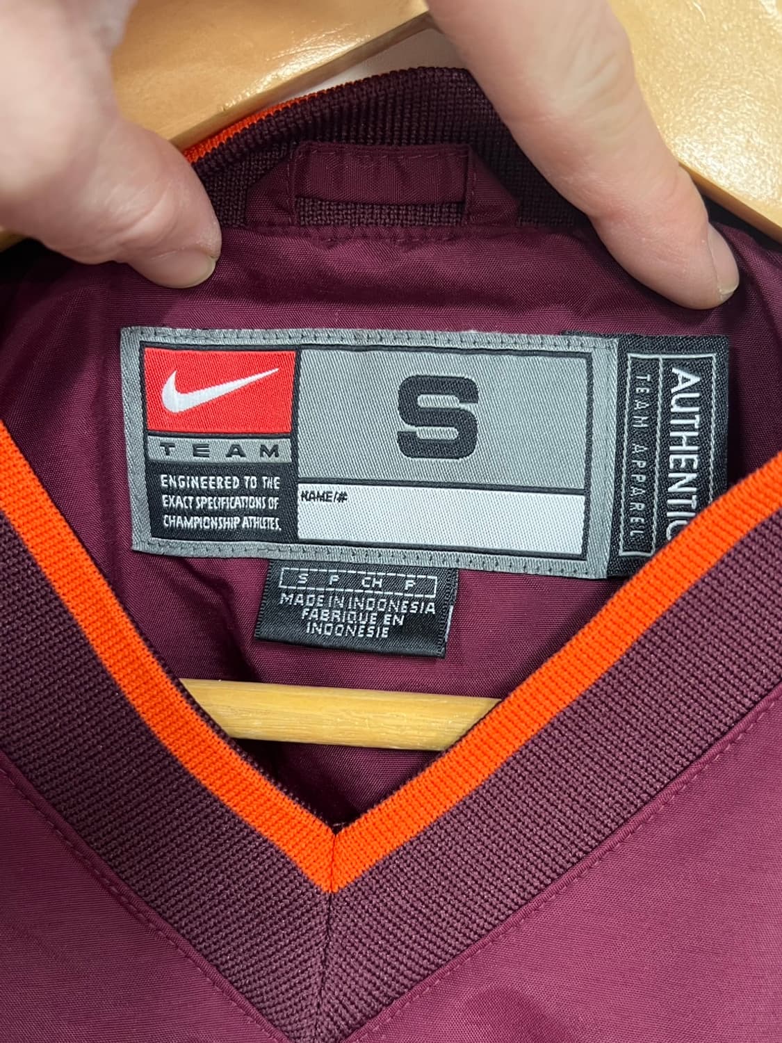 90s 나이키 버지니아 테크 호키스 올드스쿨 웜업 상품이미지6