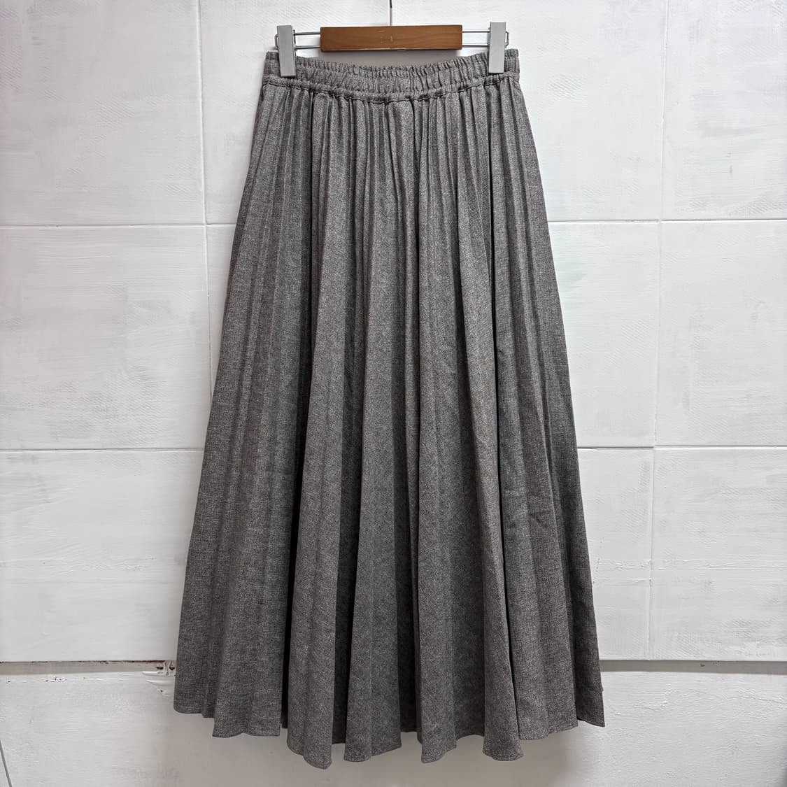 niko and 니코앤드 헤링본 플리츠 주름 롱 스커트 JPN 상품이미지3