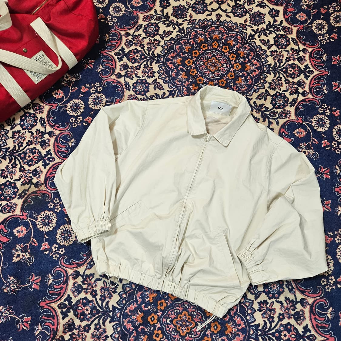 VTWO 코튼 루즈핏 스트링 블루종 자켓 2 size 상품이미지1