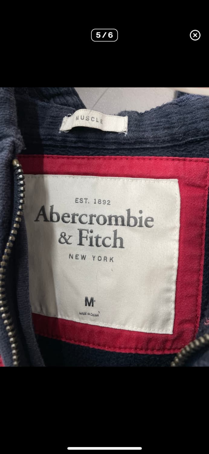 아베크롬비 빅로고 네이비 후드집업 A3256 상품이미지5