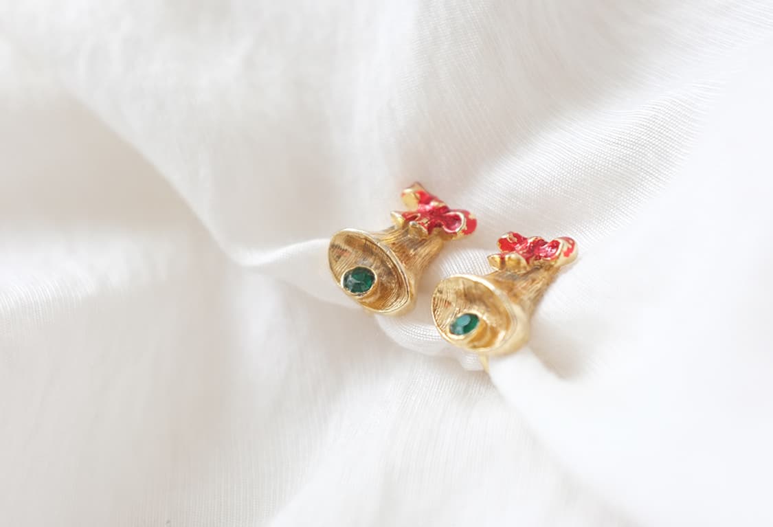 1980s  크리스마스 종 빈티지귀걸이 빈티지귀찌  상품이미지7