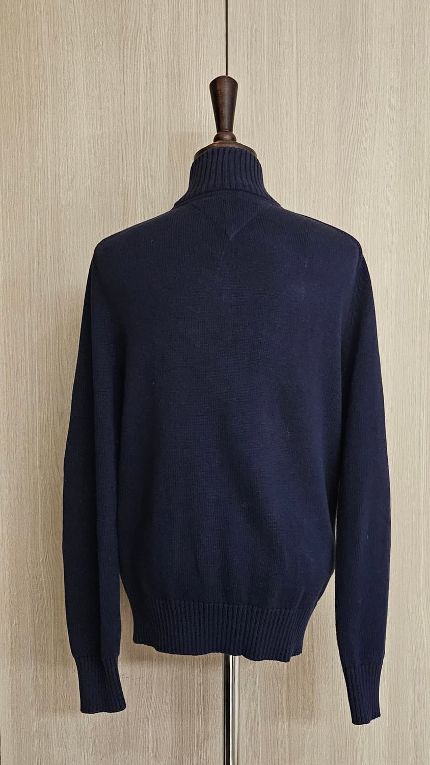 타미힐피거 네이비 하이넥 집업 가디건 (XS) 골프가디건 90 상품이미지5