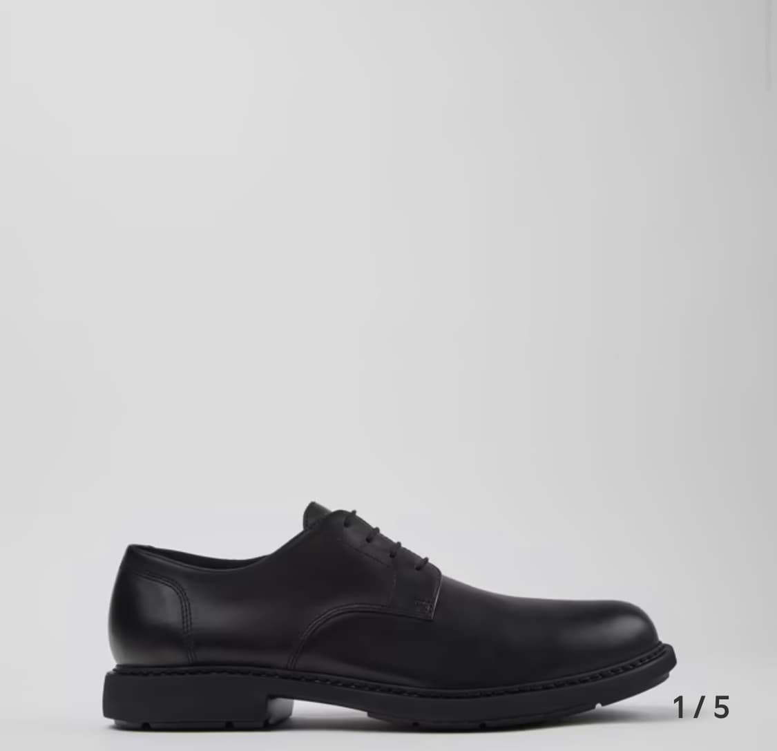 (새상품급) Camper 캠퍼 뉴먼 더비 블랙 41 상품이미지3