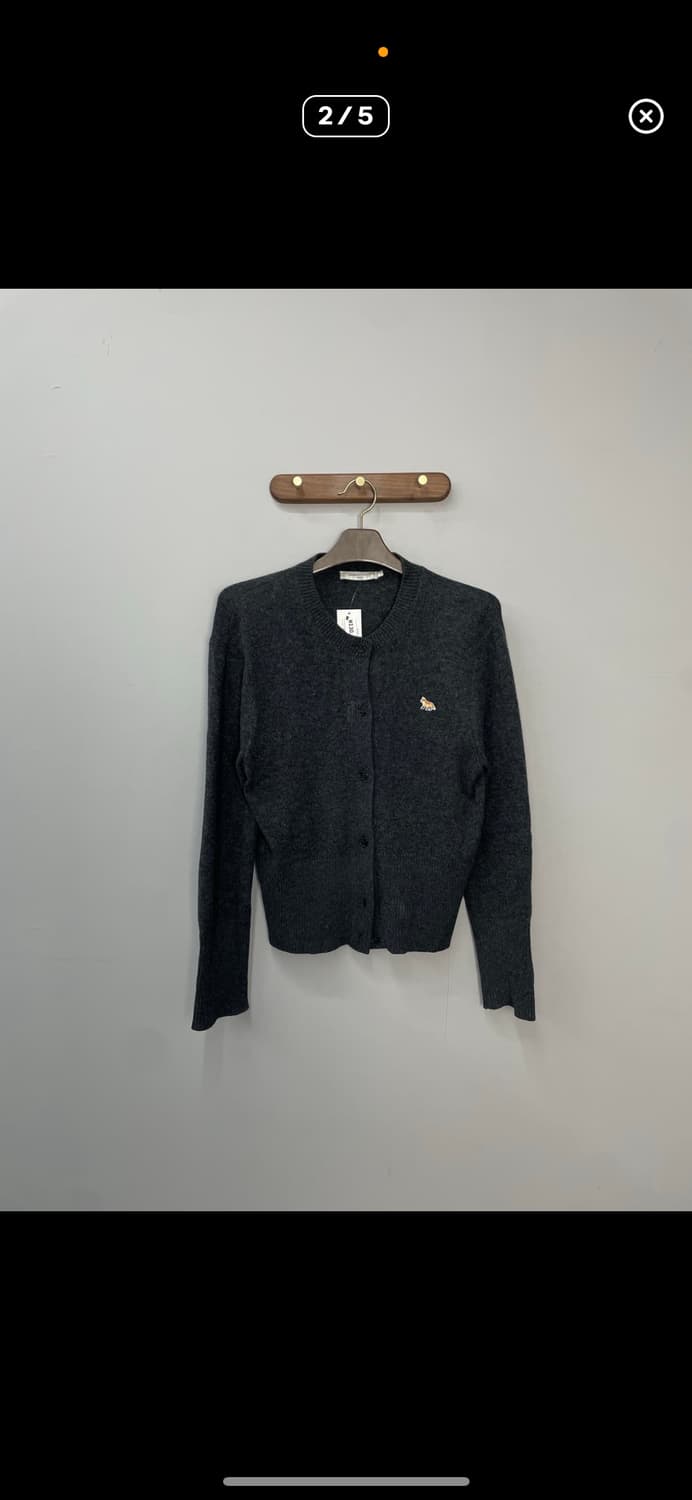 메종키츠네 베이비 폭스 패치 라운드넥 가디건 A2767 상품이미지2