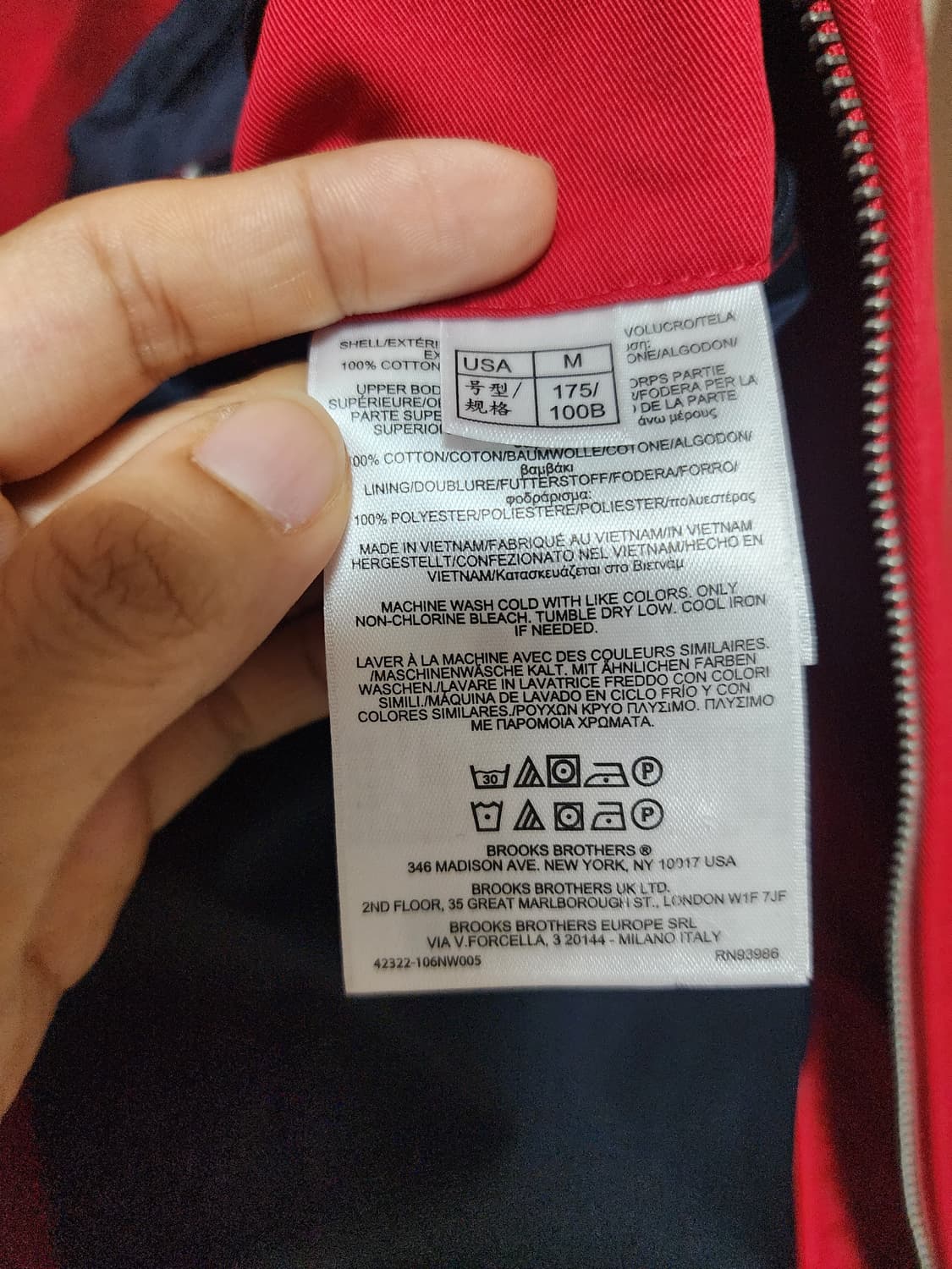 브룩스브라더스 바라쿠다 블루종 집업점퍼 M 100 상품이미지8