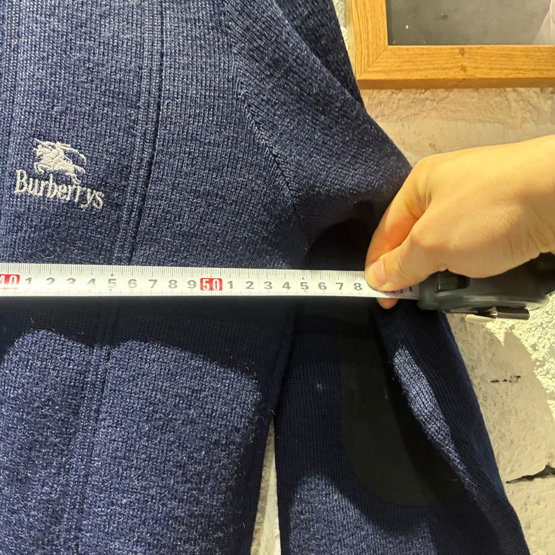 90‘s 버버리 엘보패치 코만도 울 니트 상품이미지7