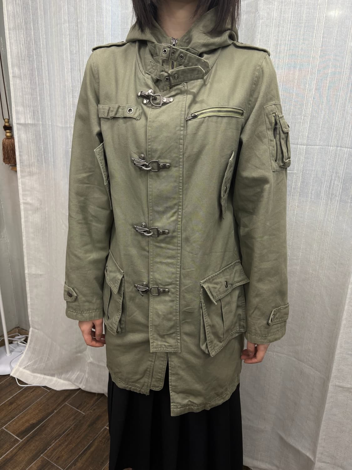 JAPAN 빈티지 파이어맨 버클 필드 야상 자켓 상품이미지2