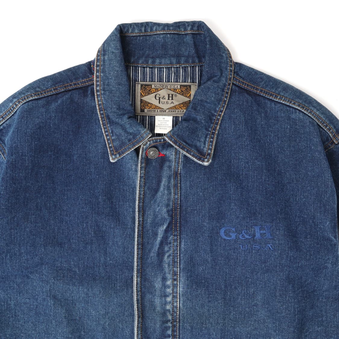 90s G&H usa 헤비 데님 플라이트 봄버자켓 상품이미지2