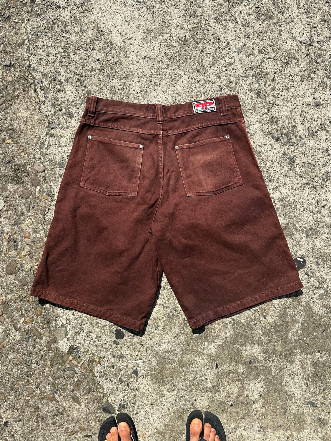 Prime brown denim washed bermuda pants 상품이미지8