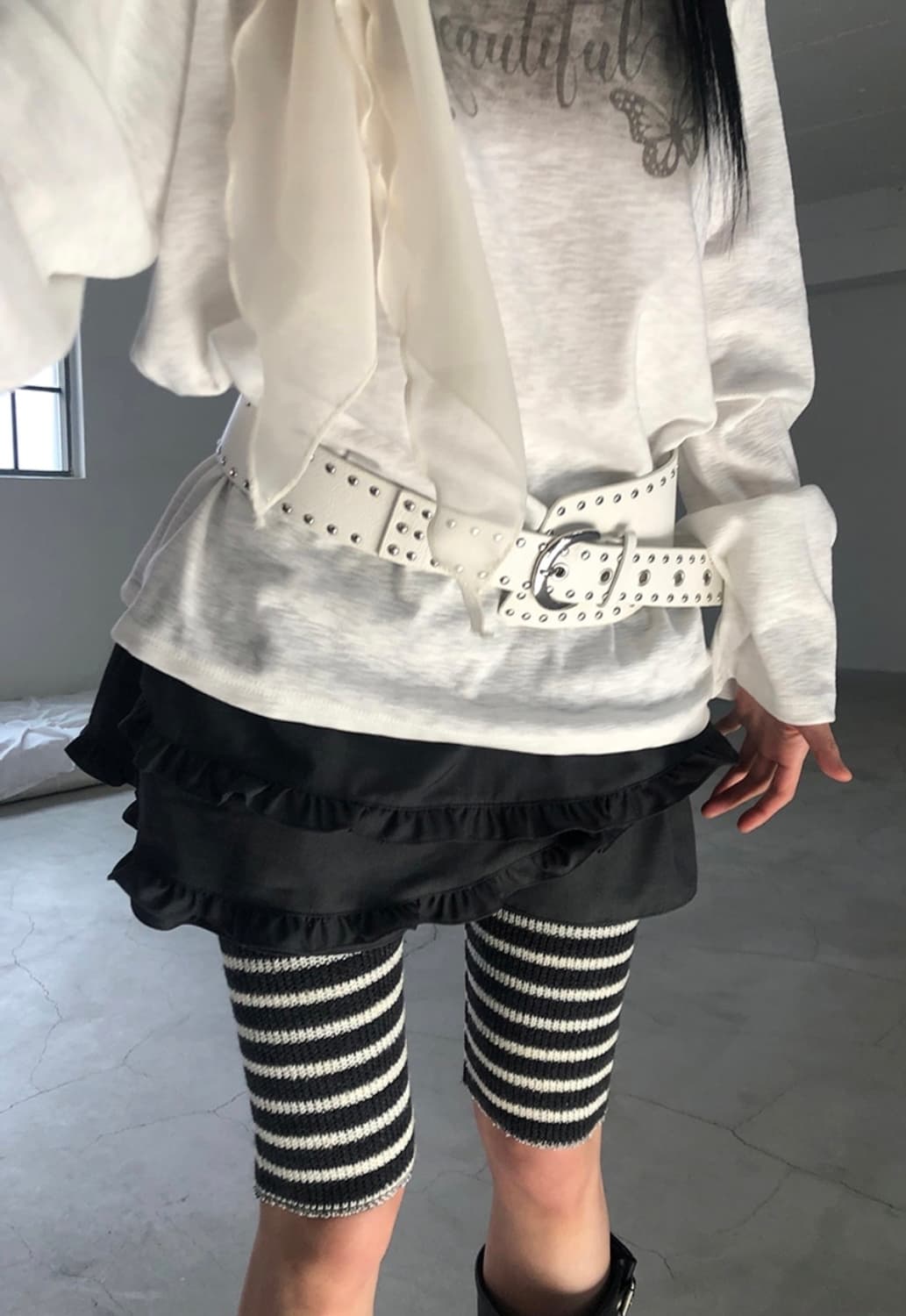 더에펠 페어리 프릴 플레어 미니스커트 상품이미지1