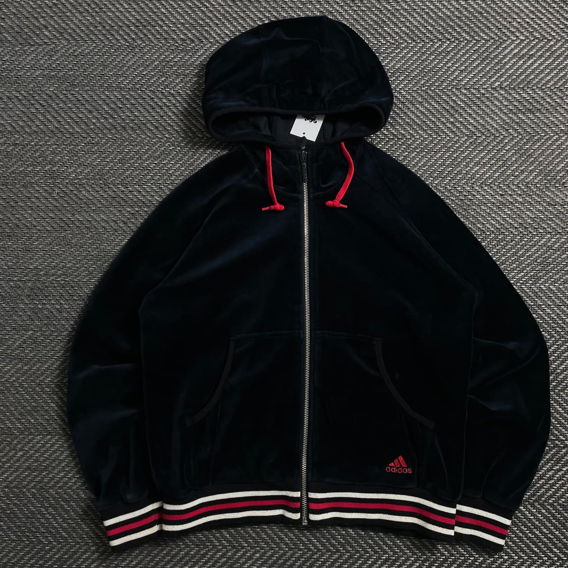 00s 아디다스 y2k 빈티지 벨벳 후드 트랙탑 y 4048 상품이미지2