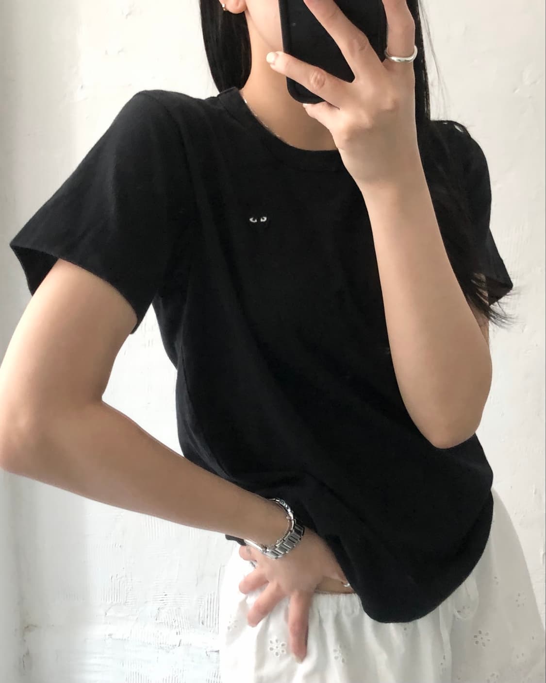 COMMEdesGARCONS 꼼데가르송 블랙와펜 블랙컬러 티셔츠 상품이미지2