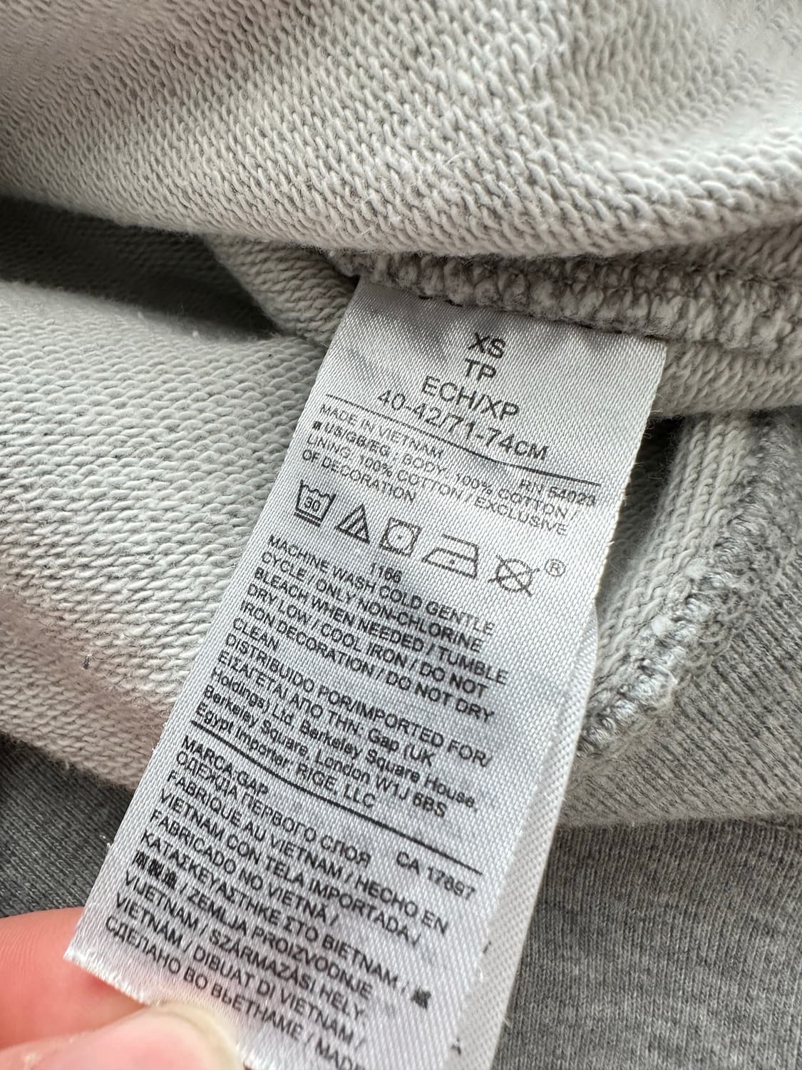 갭 후드티 그레이 희귀 상품이미지5