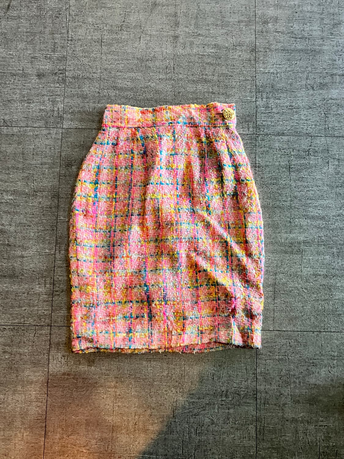 일본빈티지 Museeduji 핀터깔y2k 보헤미안 트위드 미디스커트 상품이미지1