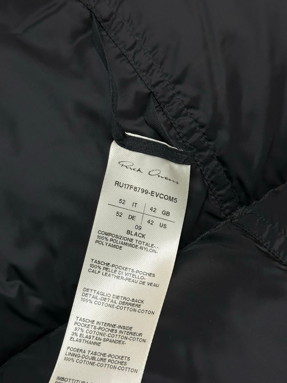 [52] 릭오웬스 레더 포켓 패딩 상품이미지8