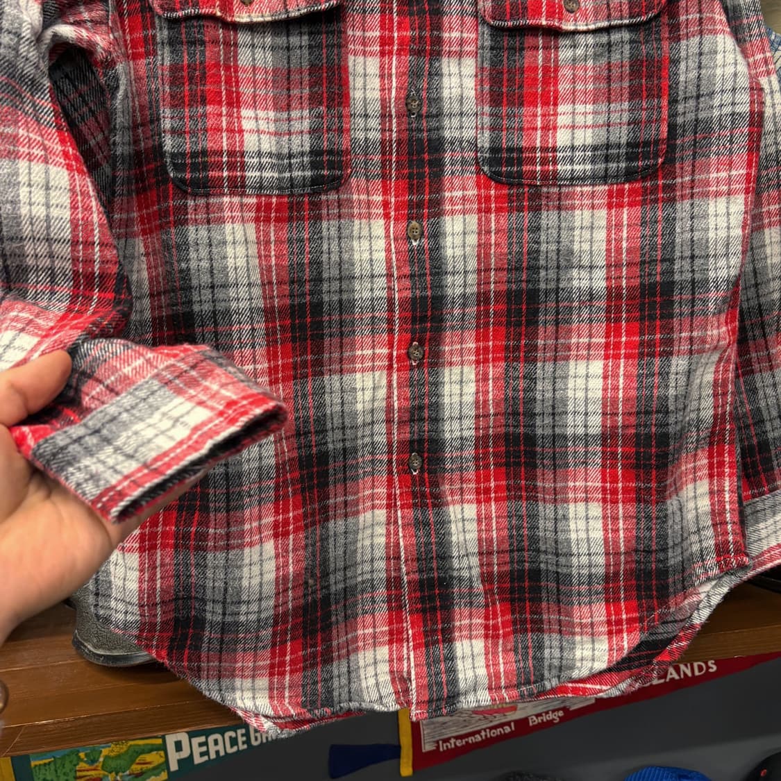 00s 랭글러 헤비플란넬 타탄체크 워크셔츠 N122 상품이미지4