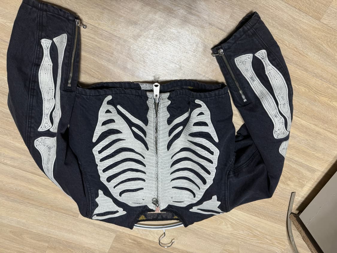 [1]캐피탈 14온즈 블랙 X 블랙 데님 모토크로스 본 자켓 블랙 상품이미지1