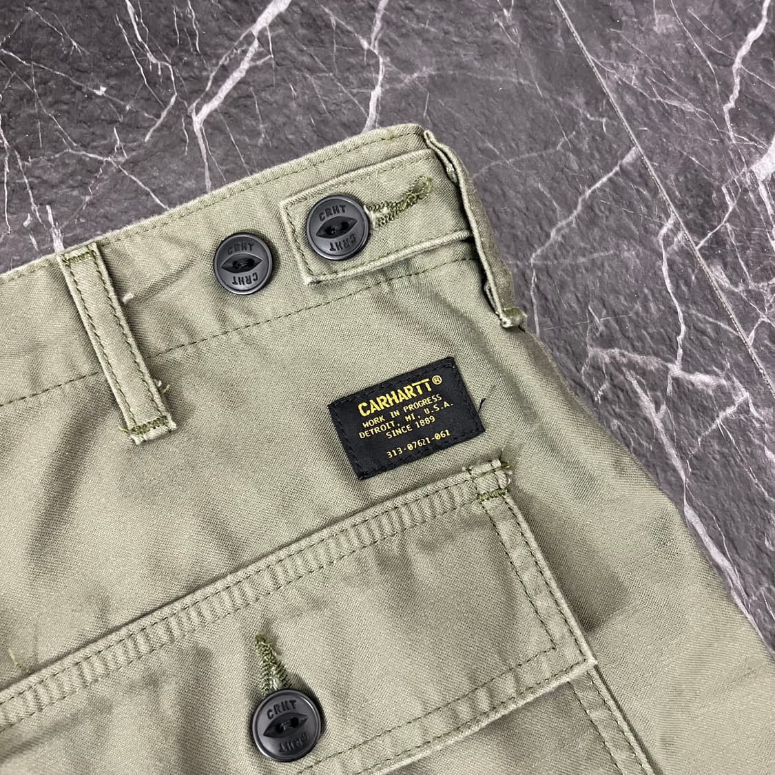 칼하트 WIP FATIQUE 워크 팬츠 카키 상품이미지8