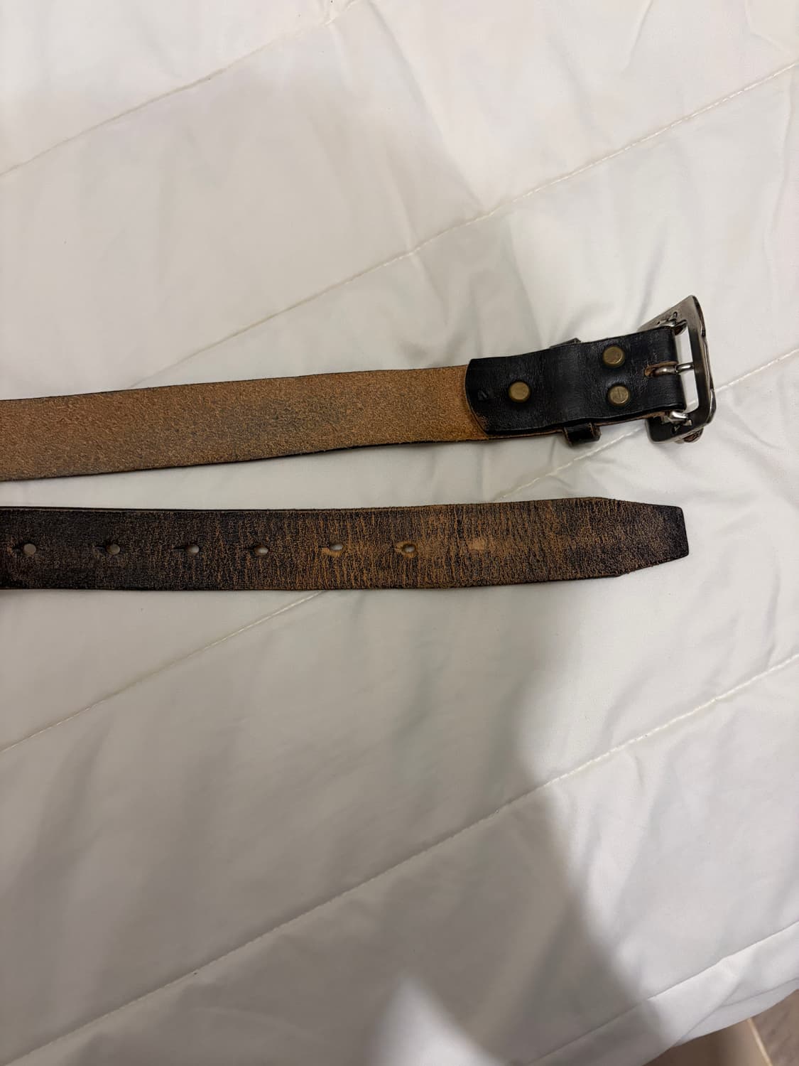 [os] 캐피탈 오일드 레더 잼스톤 벨트 상품이미지5