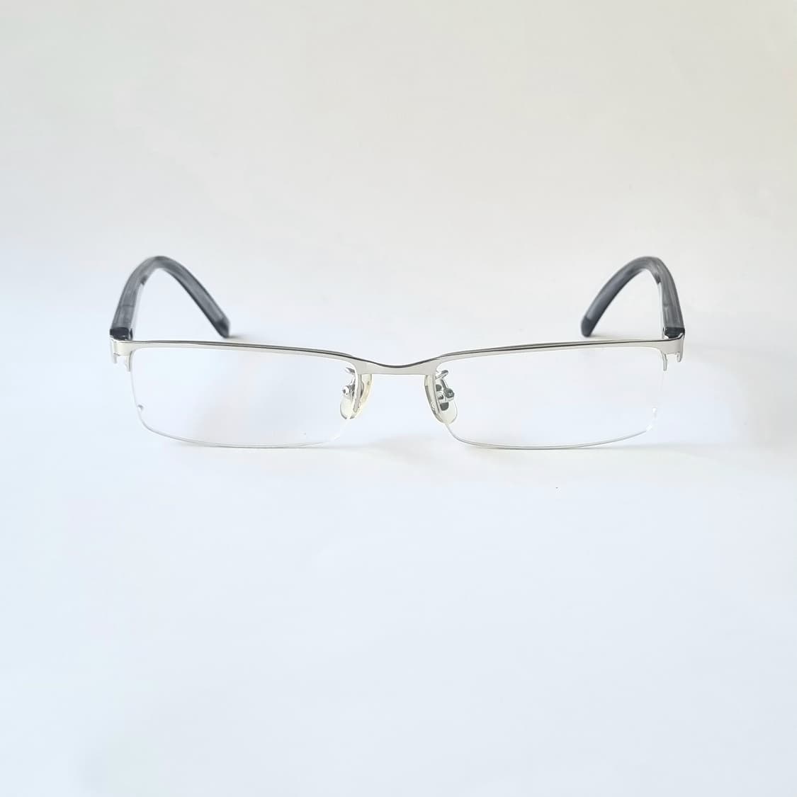 데드스탁  빈티지 긱시크 반무테 실버 안경테 1638 상품이미지2