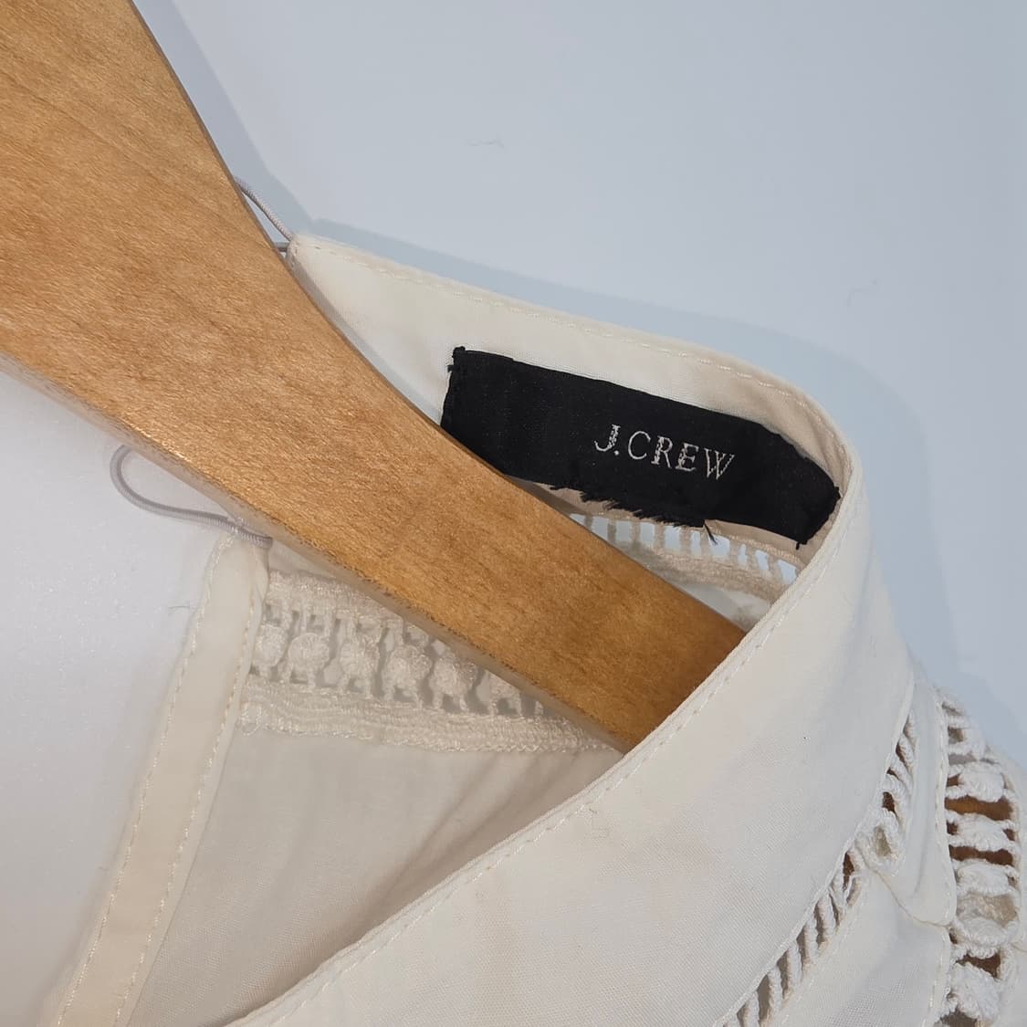 J.CREW 아이보리 레이스 프릴 블라우스 상품이미지7