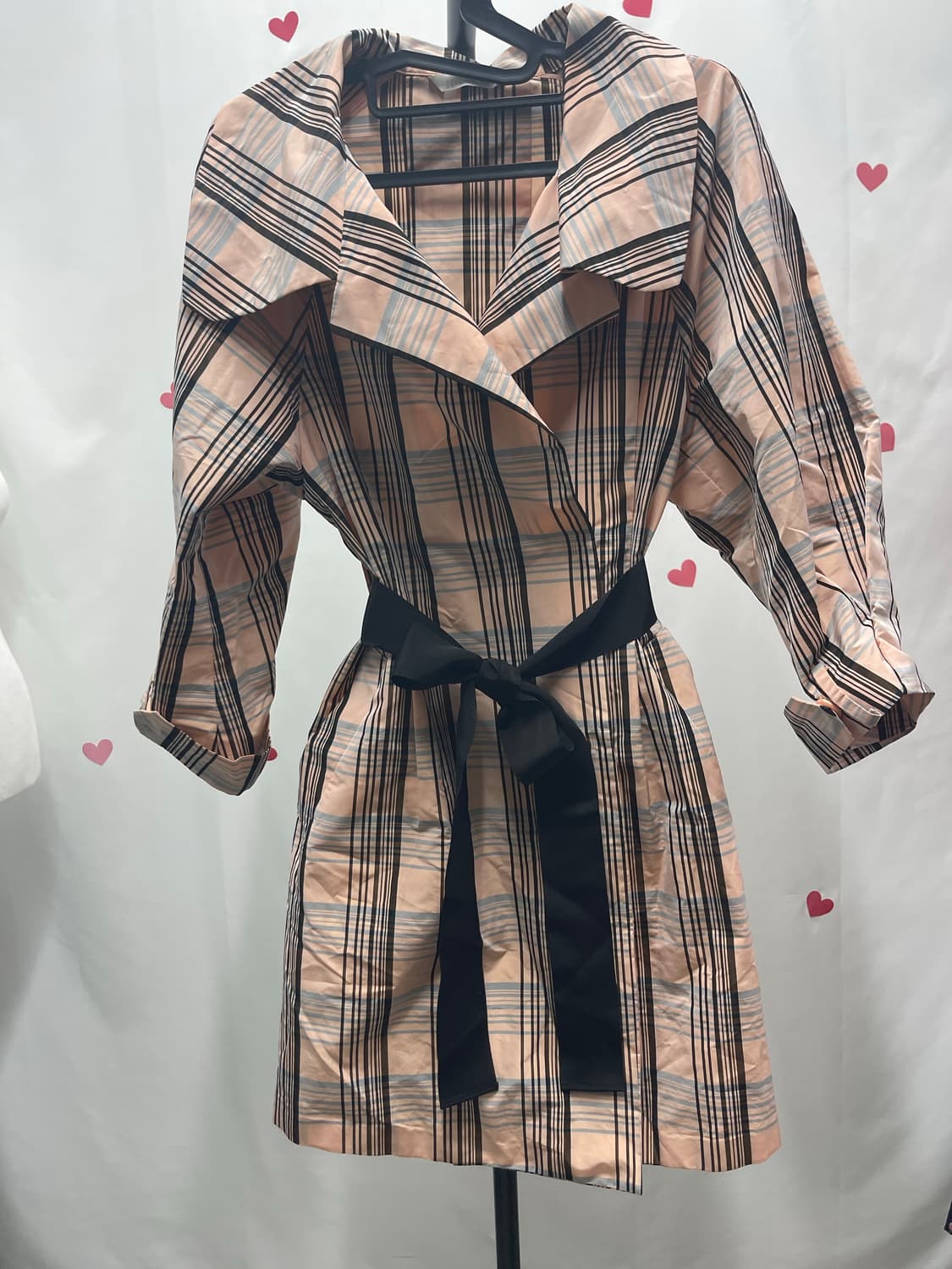 잇미샤 벨티드체크원피스형자켓 상품이미지1