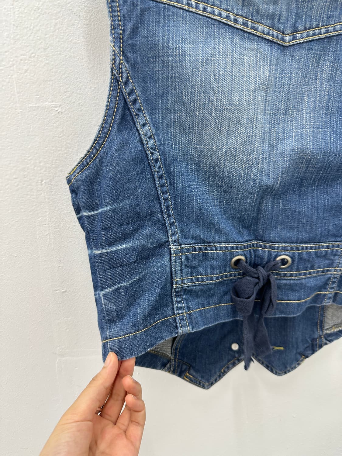 Vintage ribbon detail denim vest 상품이미지9