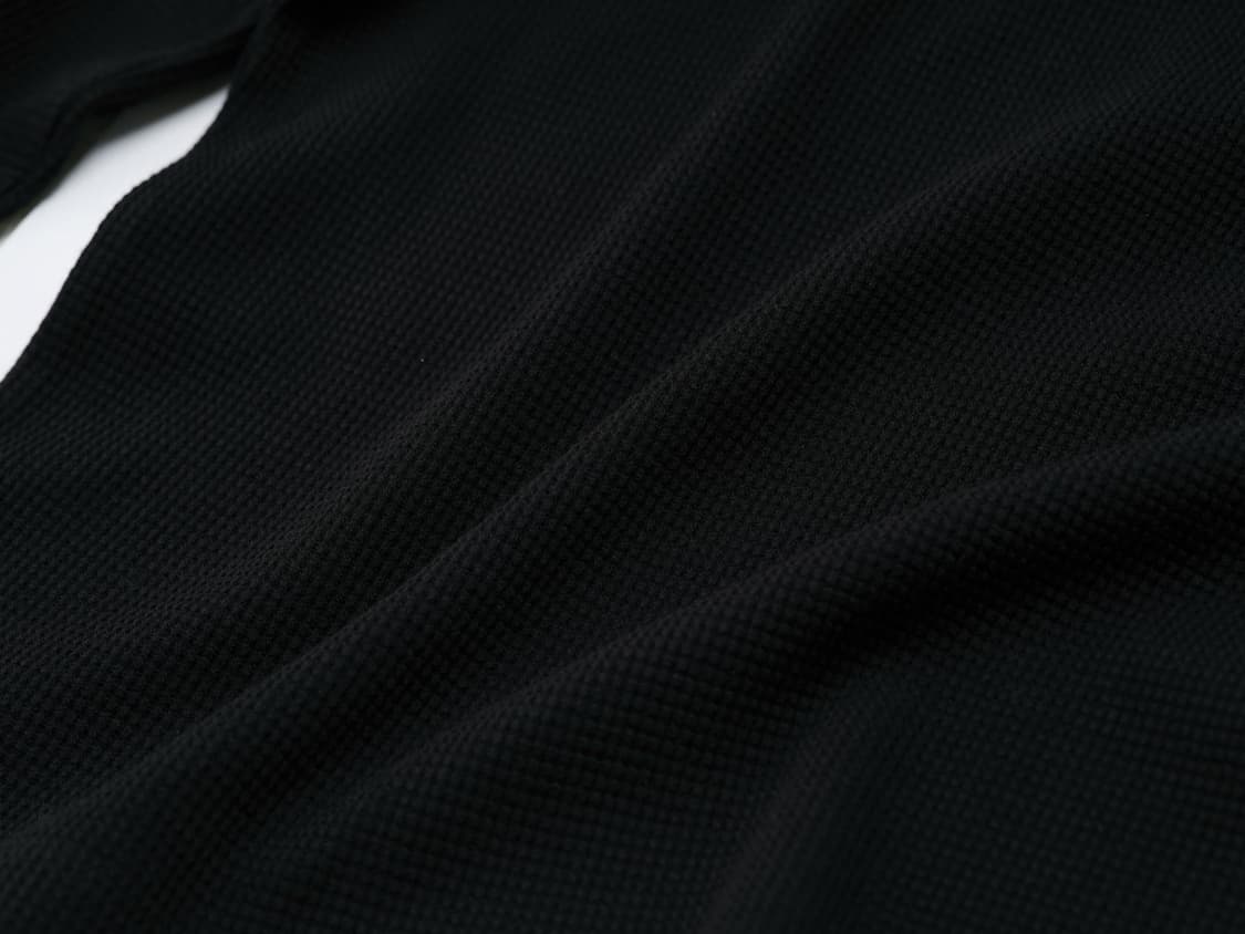 코이세이오 레이스 와플 롱슬리브리스 블랙 상품이미지7