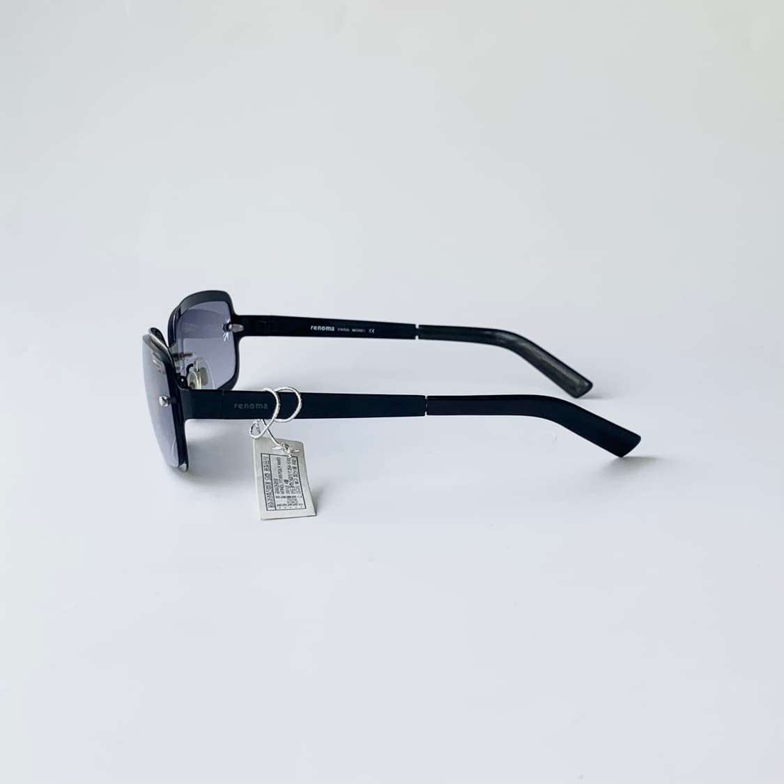 972 데드스탁 빈티지안경 레노마 renoma 무테 선글라스 블랙 긱시크 상품이미지4