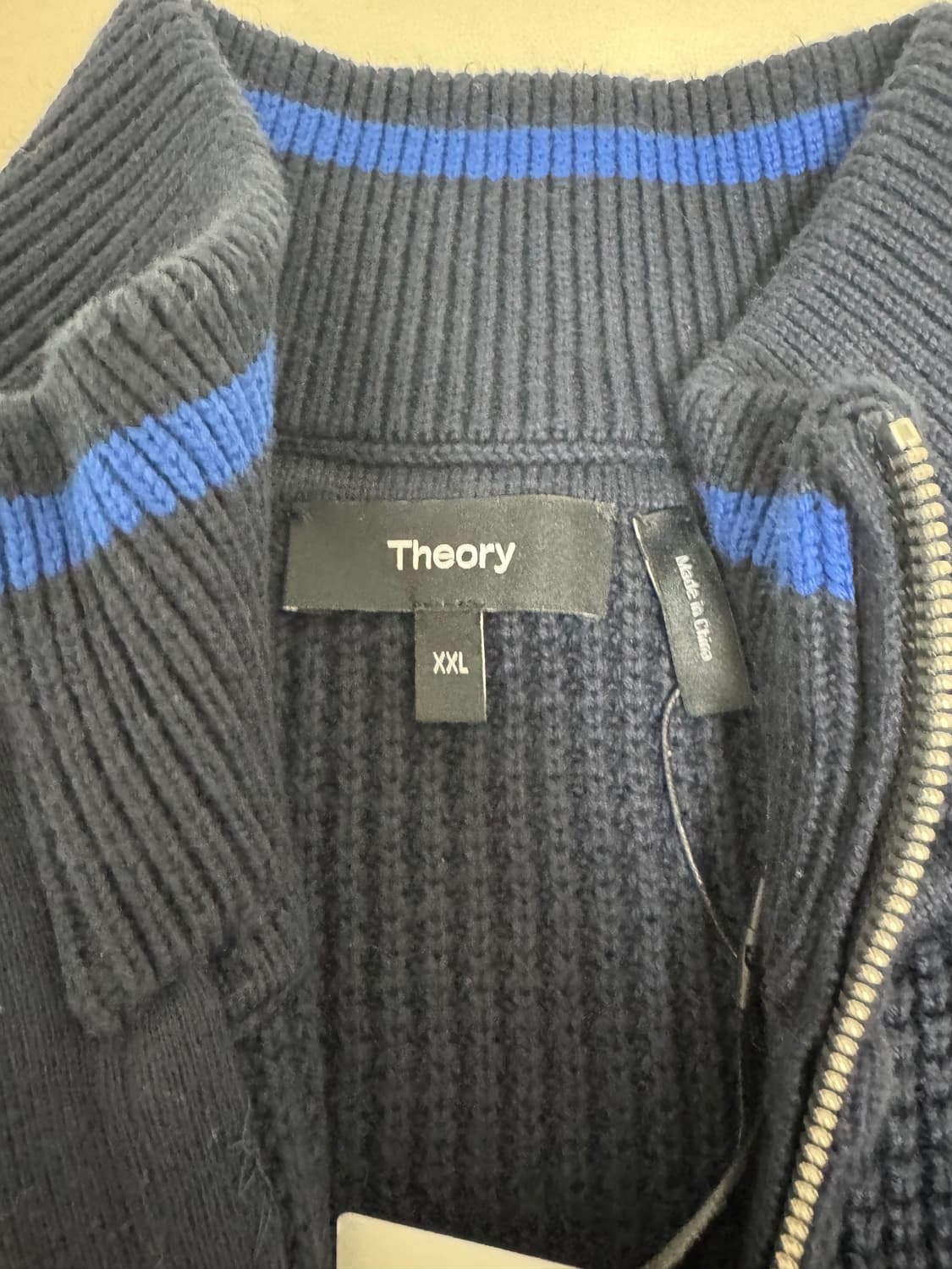 띠어리 풀집니트 네이비 L1284705 상품이미지4