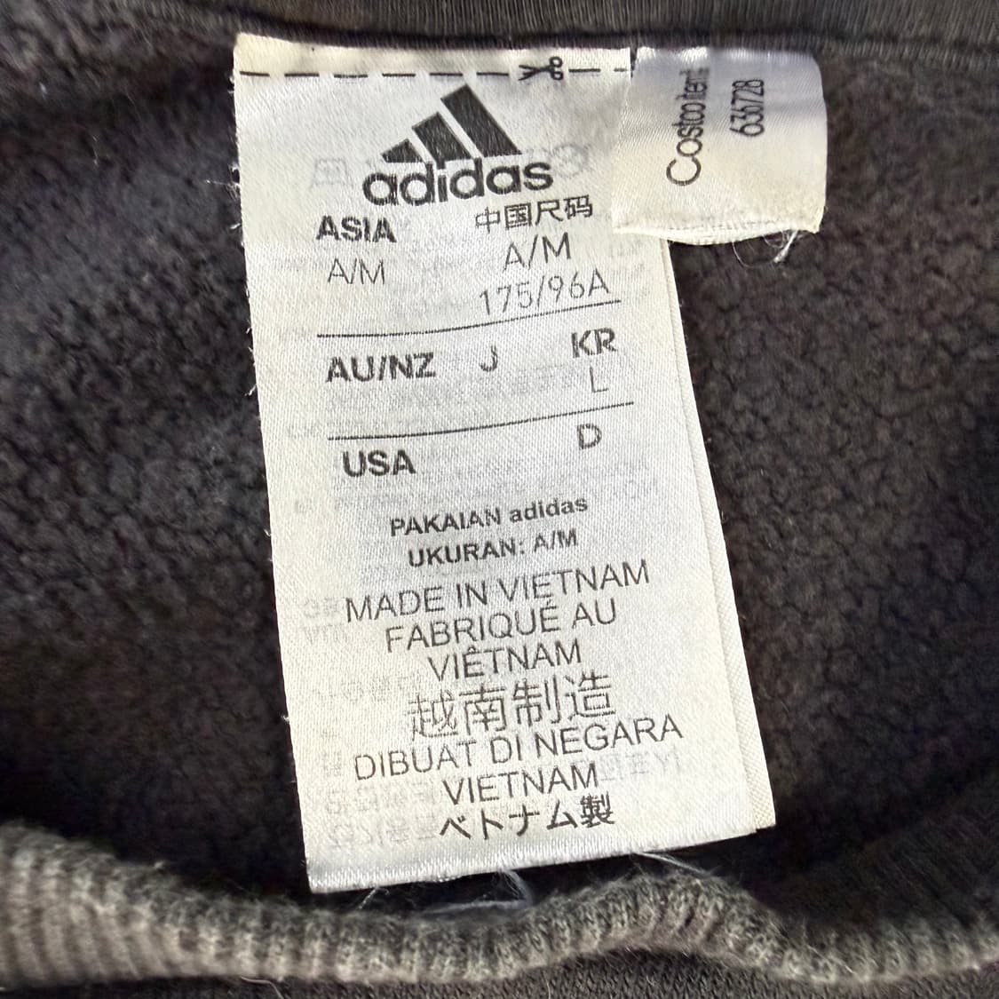 L 아디다스 크루넥 기모 맨투맨 0303T 상품이미지3