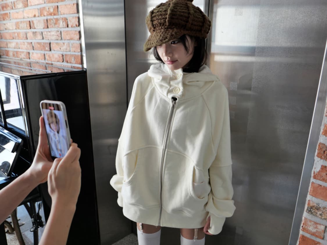 Babyrab EGGSHELL HOODIE JK IN VANILLA  상품이미지1