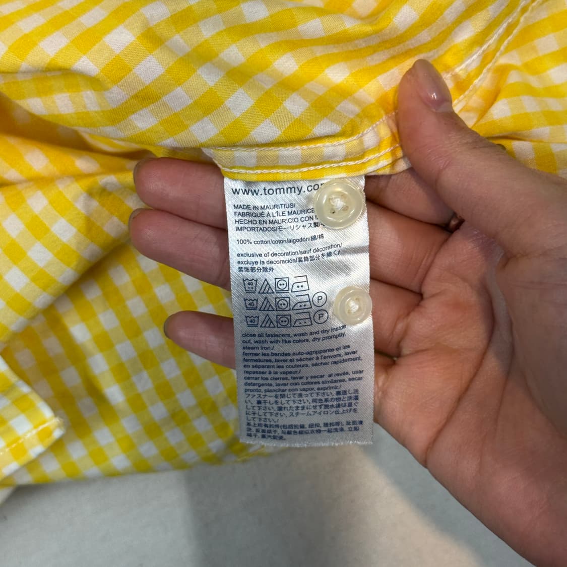 M) 타미힐피거 클래식핏 옐로우 깅엄 체크 셔츠 상품이미지7