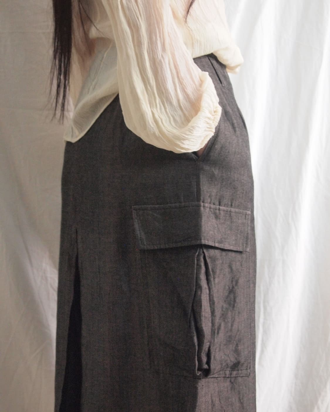 pas de calais 아티저널 아방가르드 카고스커트 상품이미지5